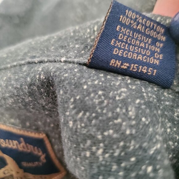 Freedom Foundry Mens Cotton Button-Up Pocket Green Shirt Large - Picture 9 of 9